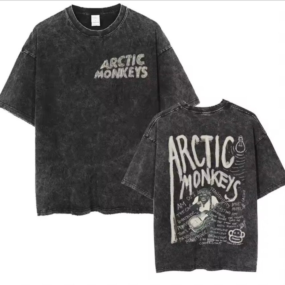 Retro Rock Arctic Monkeys music album Y2k tee-shirt